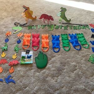 Hobby Lobby Dinosaur Birthday Party Set - Green, Red, Blue, Orange